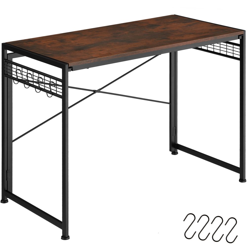tectake 404660 psací stůl paterson 102x51x77cm - Industriální dřevo tmavé, rustikální - Industriální dřevo tmavé