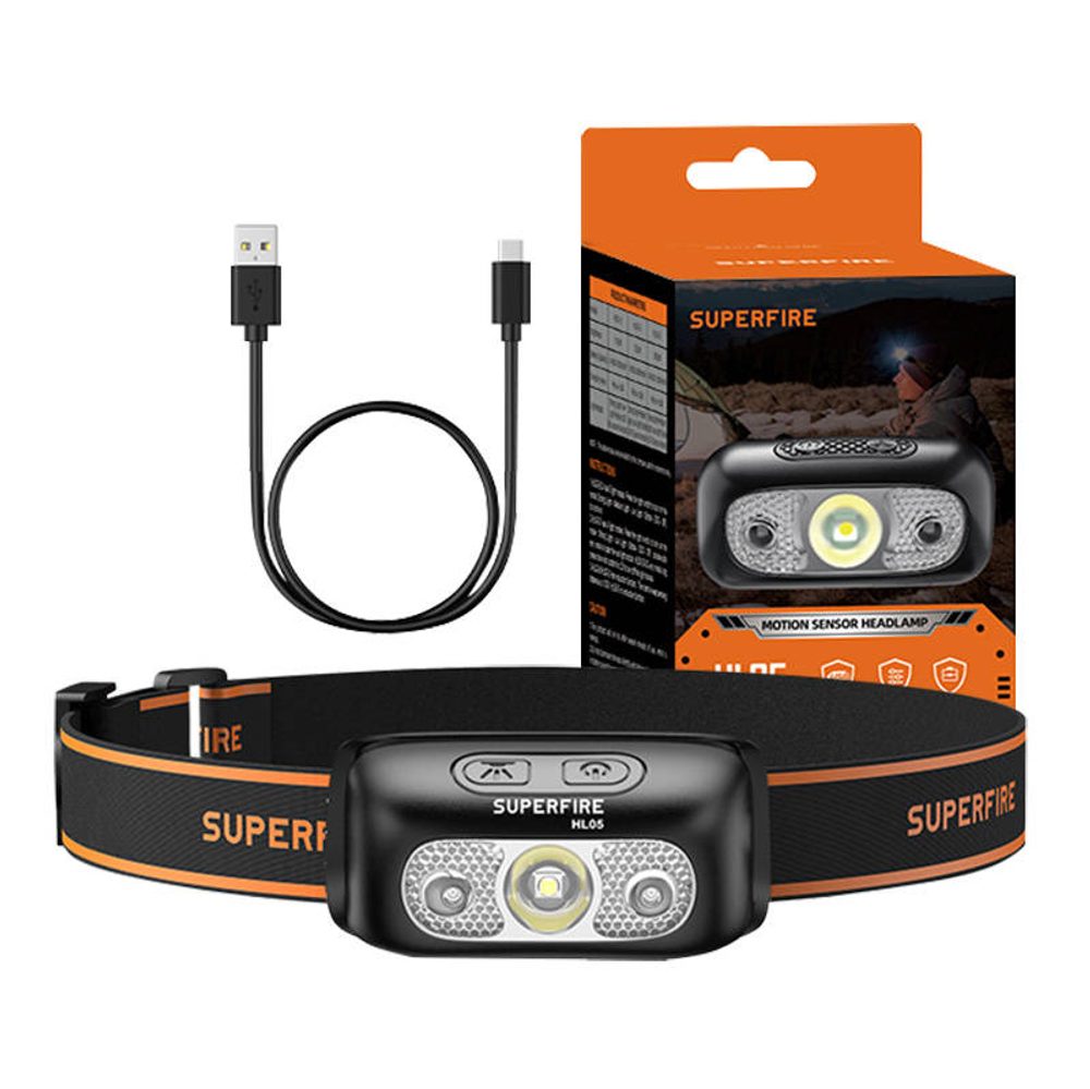 Superfire Čelovka Superfire HL05-E, 120 lm, USB