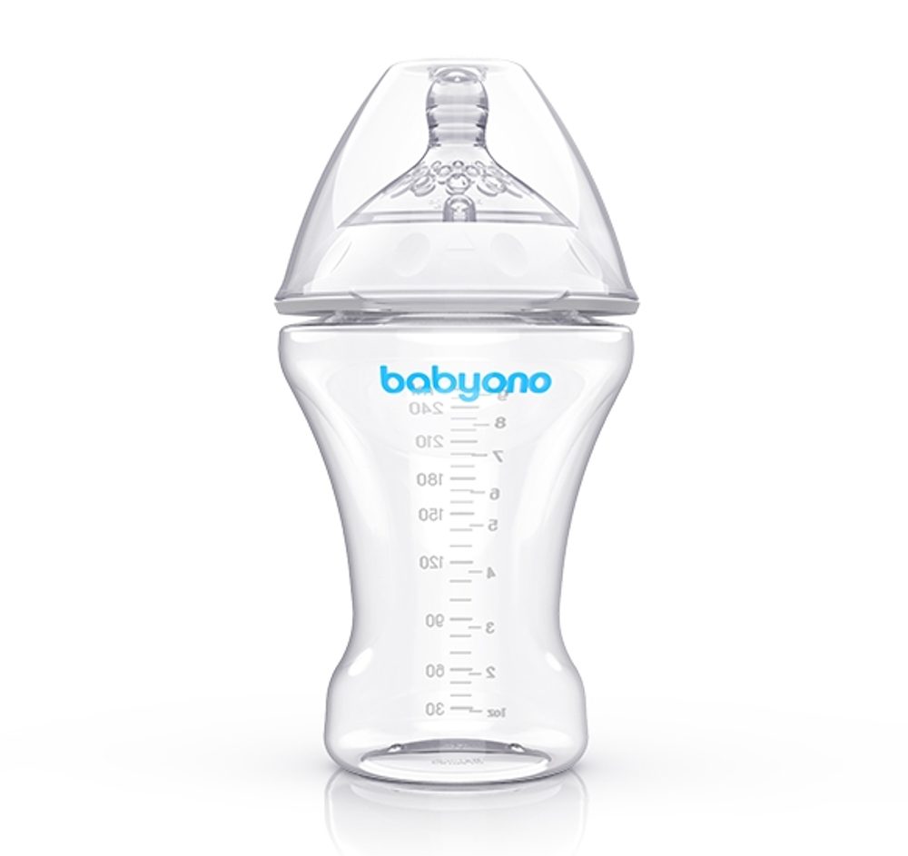 BabyOno Antikoliková láhev, lahvička pro miminko Natural - 260 ml, BabyOno