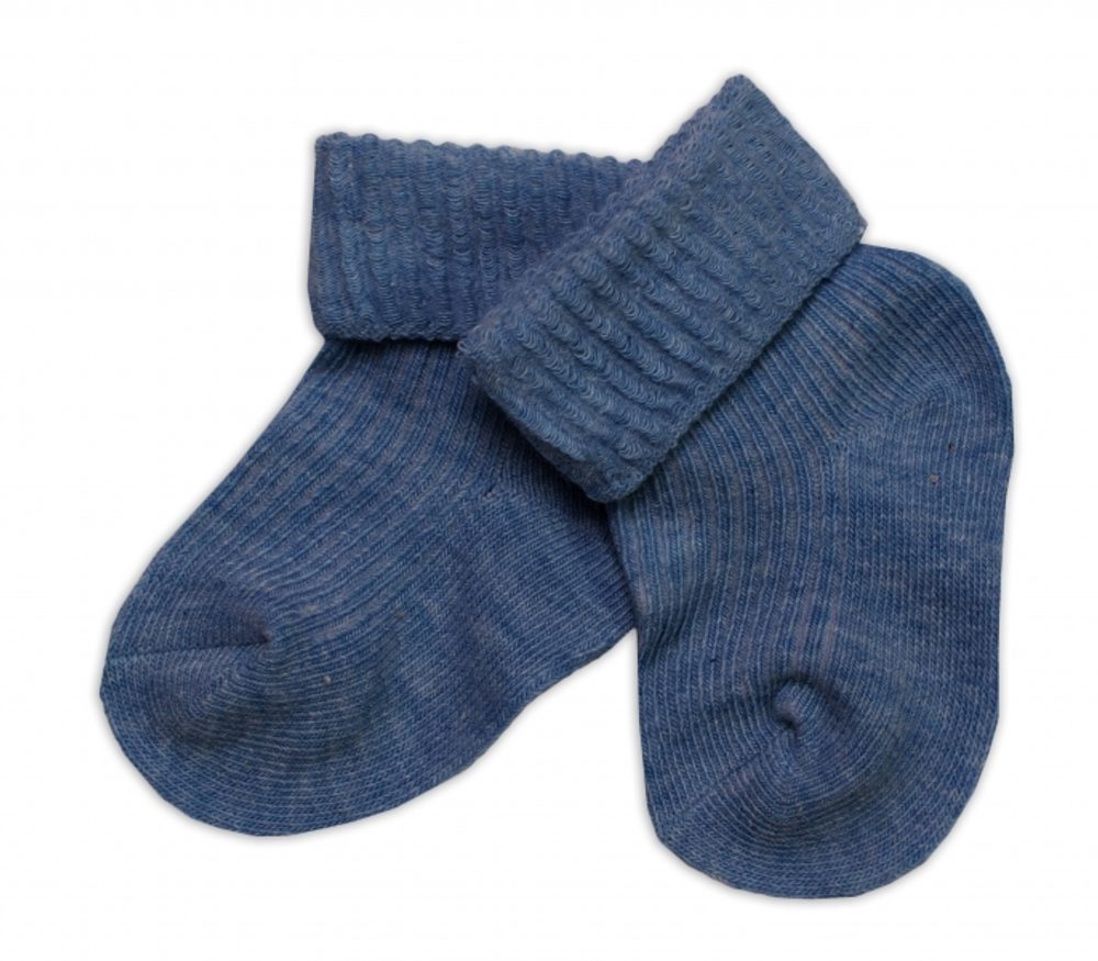 Baby Nellys Kojenecké ponožky, Baby Nellys, jeans - 56-62 (0-3m)