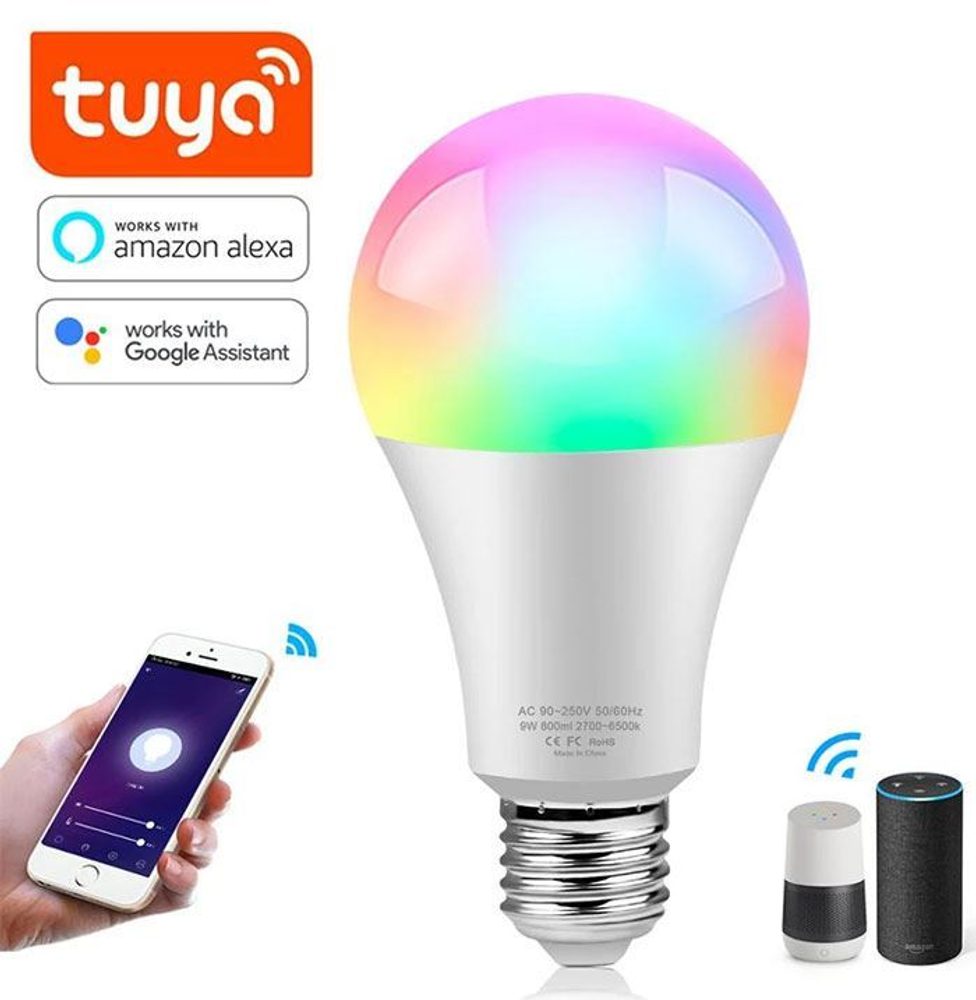 Popron.cz Chytrá RGB LED žárovka E27 10W - TUYA Smart