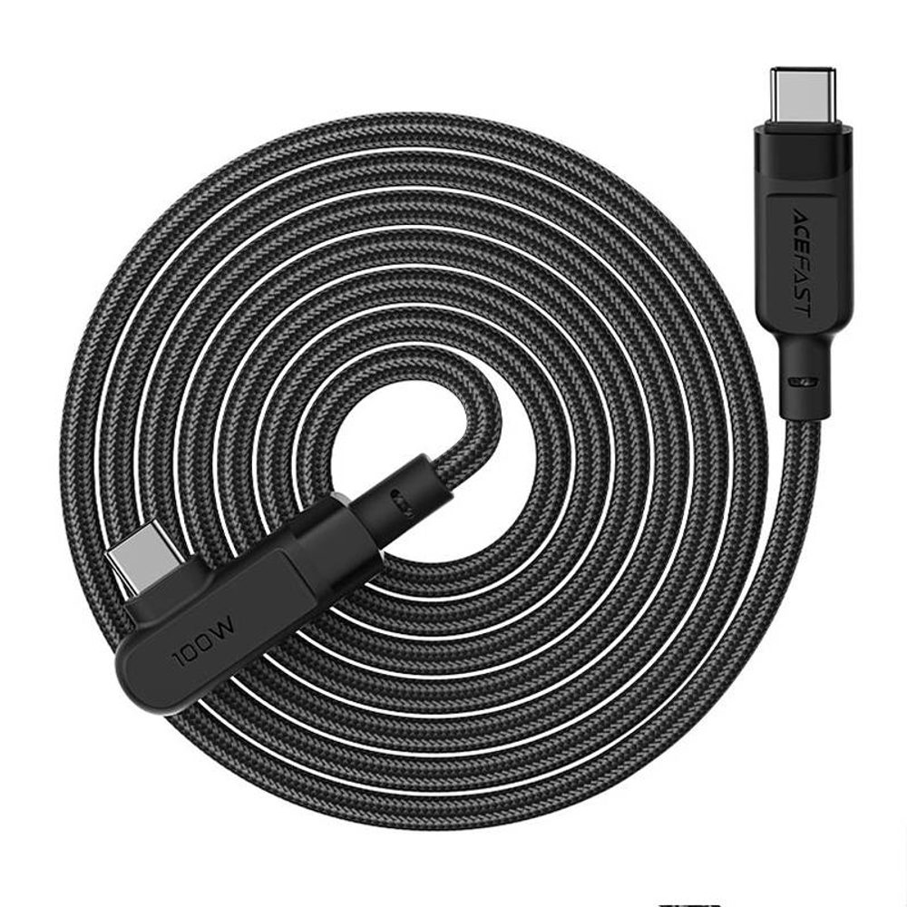 Acefast Kabel USB-C na USB-C Acefast C5-03 úhlový, 100W, 2m (černý)