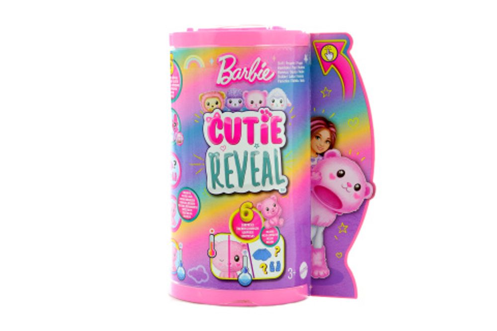 Popron.cz Barbie Cutie Reveal Chelsea pastelová edice - medvěd HKR19