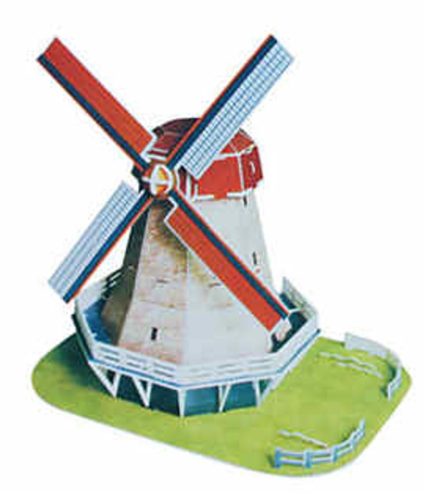 Hutermann 3D Puzzle skládačka Větrný mlýn z Holandska - střední