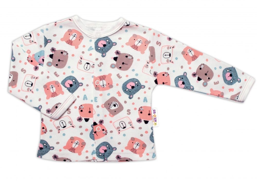 Baby Nellys Kojenecká košilka, New Teddy, růžová barva, vel. 68