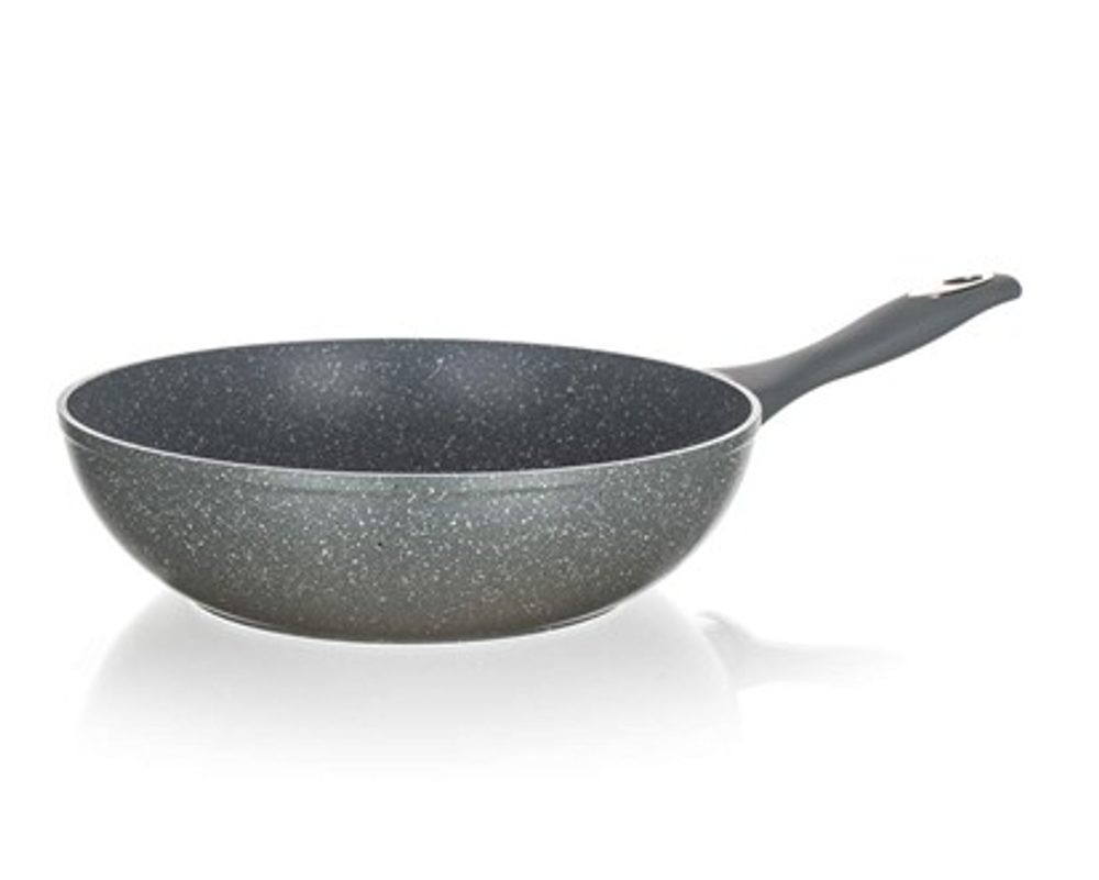 Popron.cz BANQUET Pánev WOK s nepřilnavým povrchem GRANITE Grey 28 cm