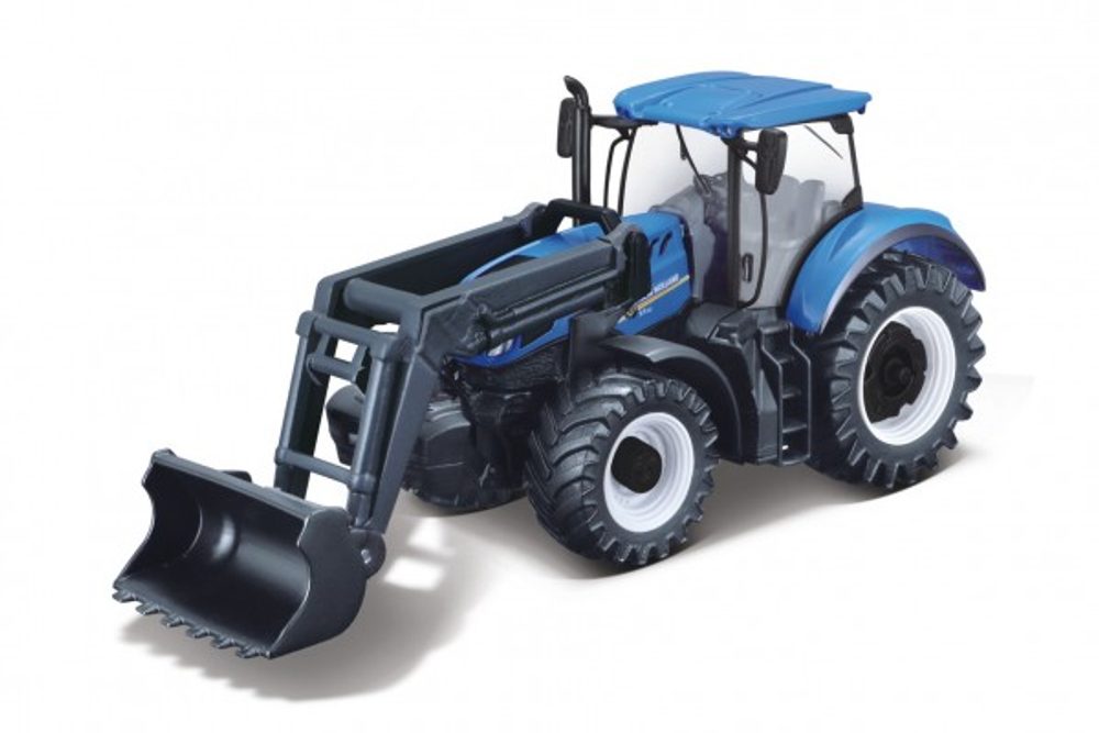 Popron.cz Traktor Bburago s nakladače Fendt 1050 Vario/New Holland kovlast 16cm 2 druhy v krabičce 21x11x8cm