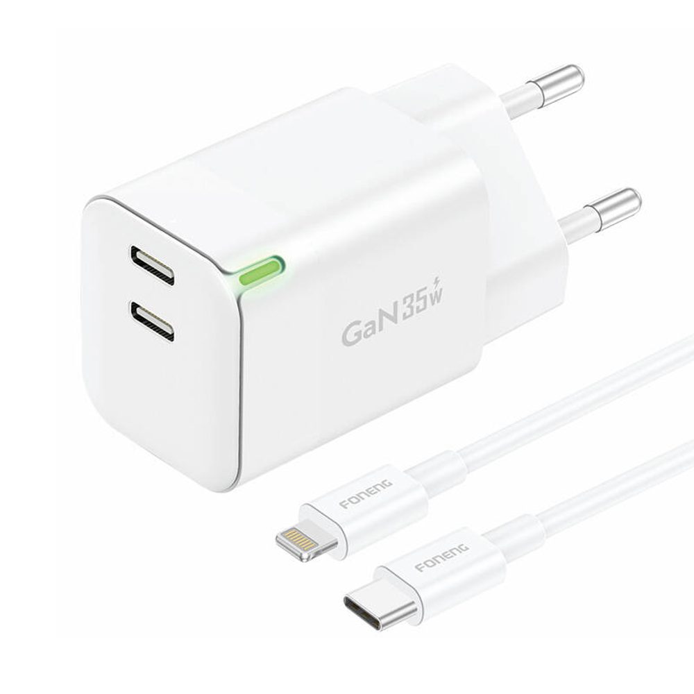 Foneng Nabíječka Foneng GAN35 USB-C 2-Port 2,4A (bílý)