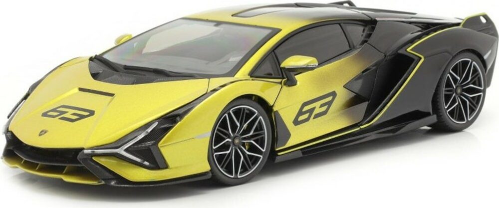 Bburago 2020 Bburago 1:18 TOP Lamborghini Sian FKP 37 yelow