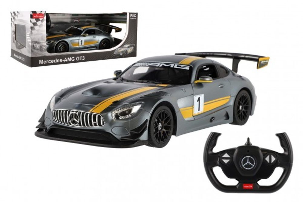 Teddies Auto RC Mercedes AMG GT3 plast 35cm 2,4GHz na dálk. ovládání na baterie v krabici 44x18x23cm