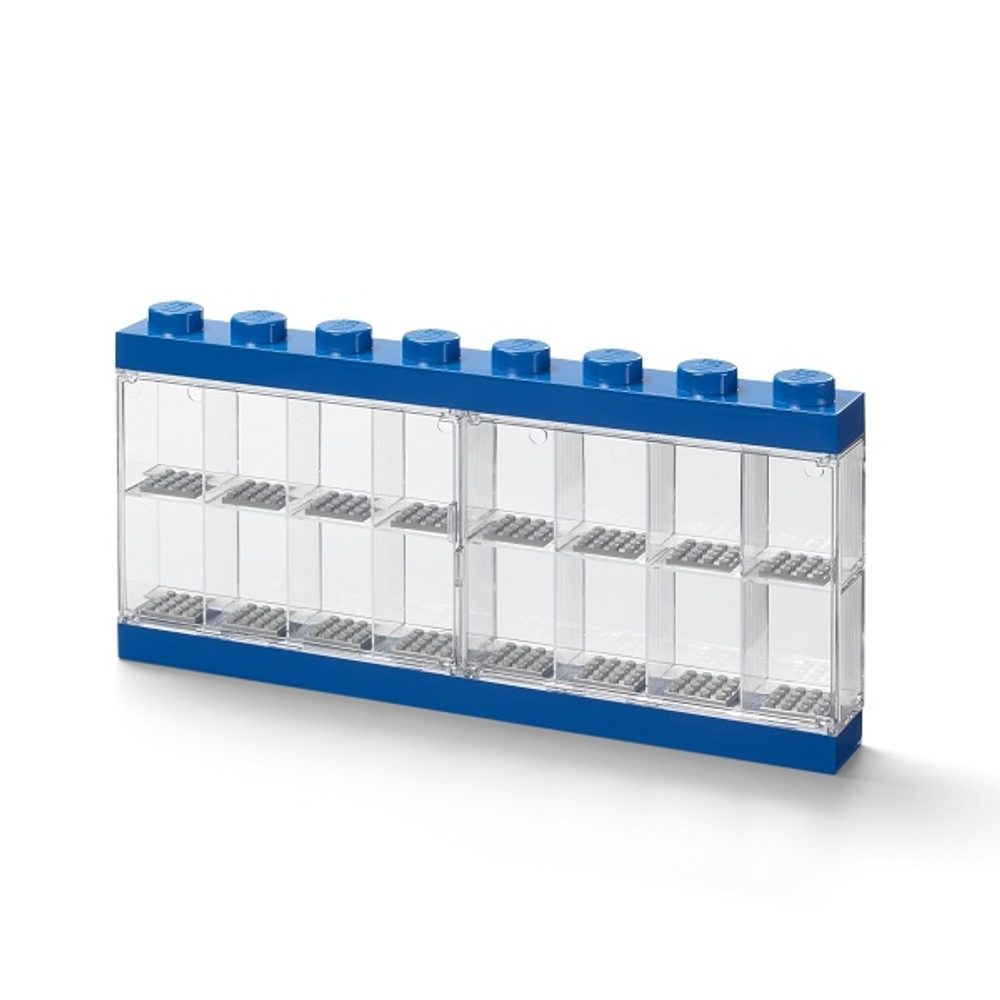 LEGO storage (ROOM) LEGO sběratelská skříňka na 16 minifigurek - modrá