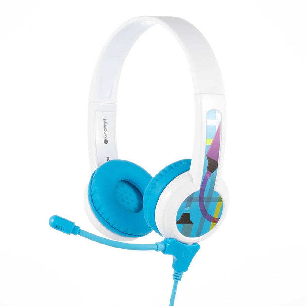 Dětské sluchátka BuddyPhones StudyBuddy modro-bílá