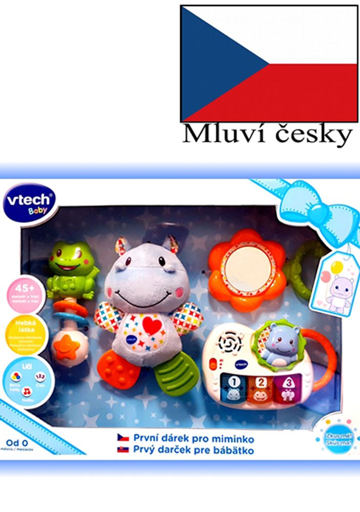 Popron.cz Vtech První dárek pro miminko (CZ) - modrý