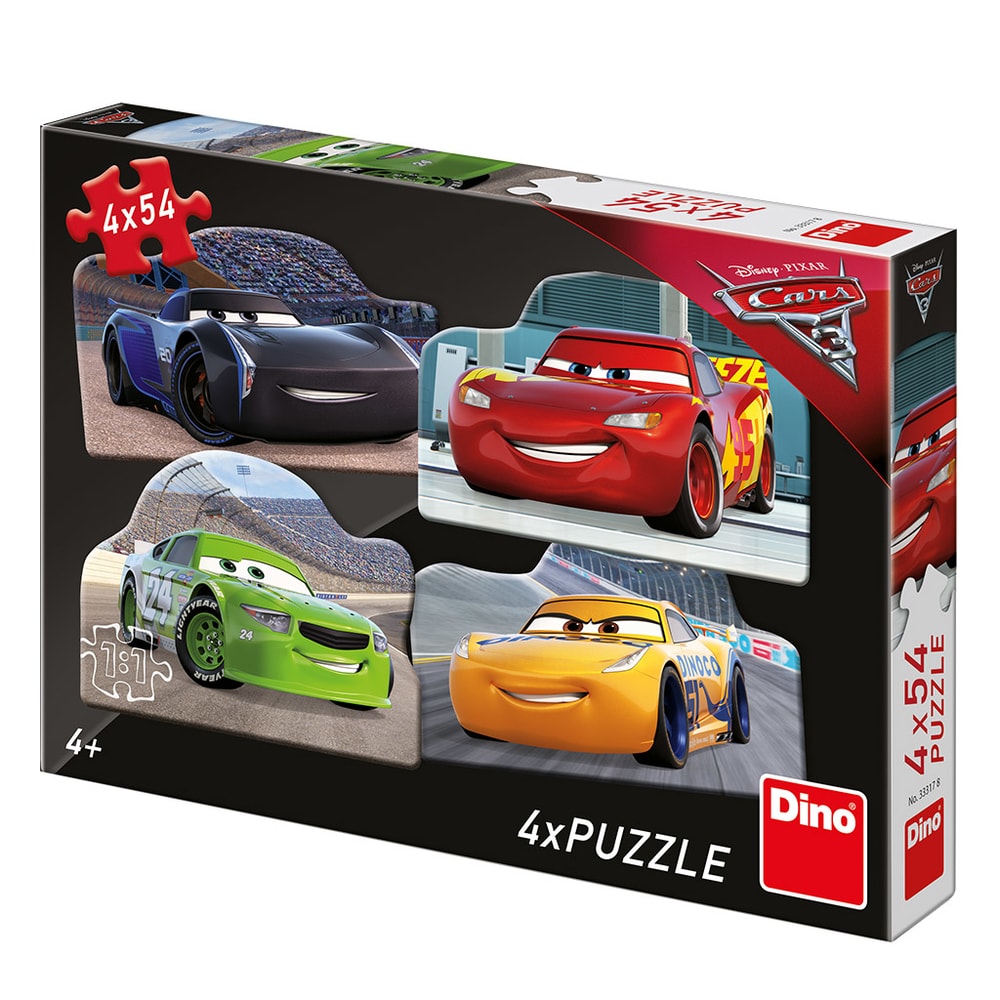 Dino CARS 3: RIVALOVÉ 4x54 Puzzle NOVÉ