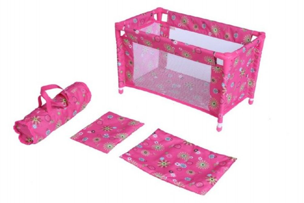 Teddies Postýlka pro panenky kov/plast v tašce 53x32x32cm v sáčku