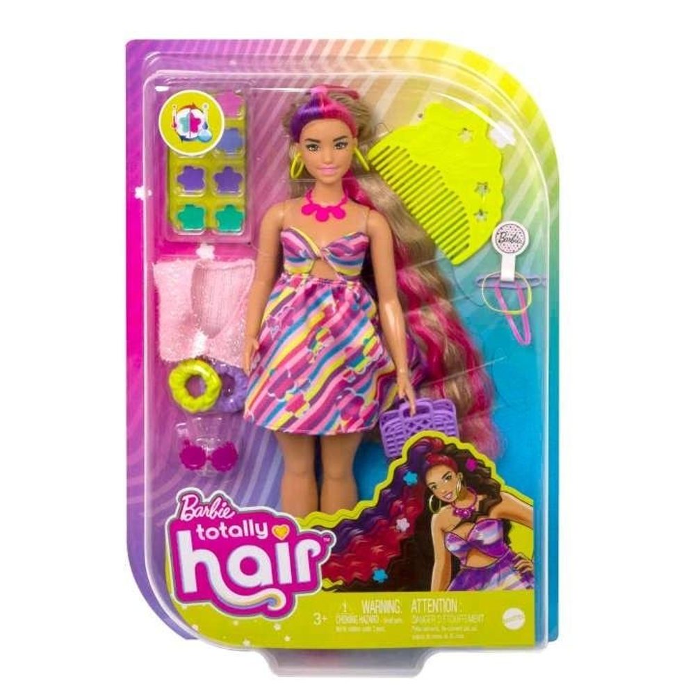 Popron.cz Barbie Totally Hair blond/růžové vlasy - MATTEL