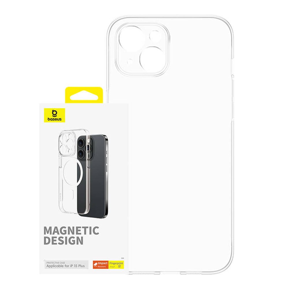 Baseus Magnetické pouzdro pro iPhone 15 Plus Baseus OS-Lucent Series (čiré)