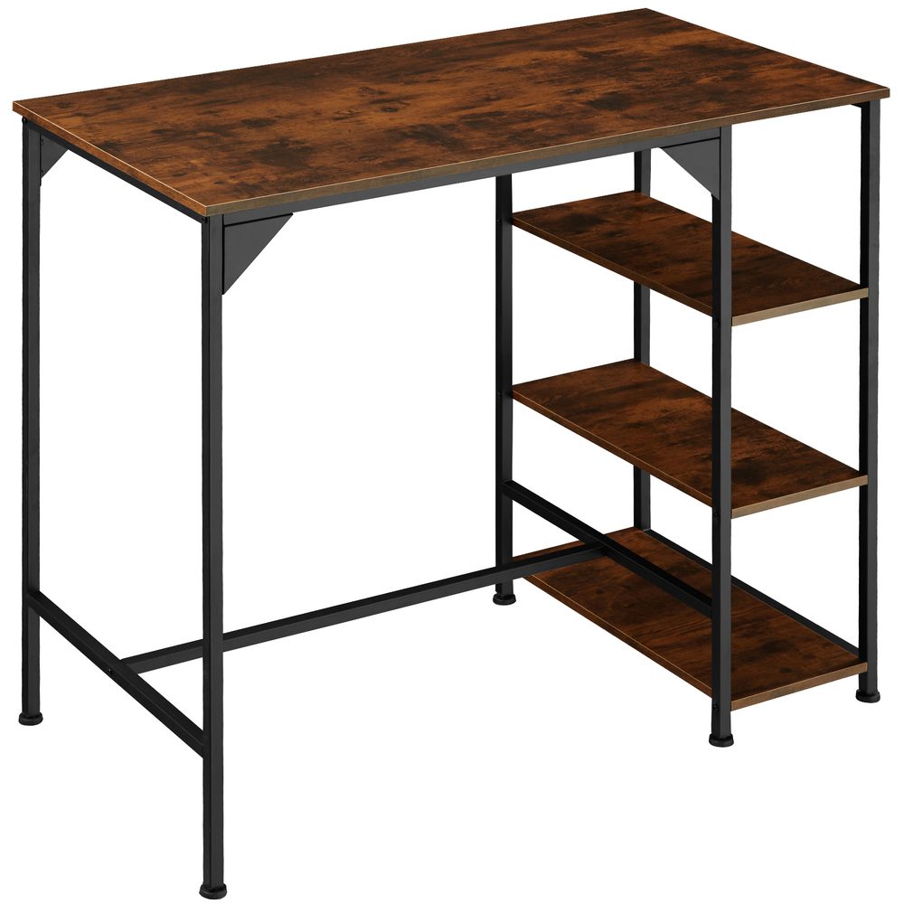 tectake 404354 barový stůl cannock 109x60x100cm - Industriální dřevo tmavé, rustikální - Industriální dřevo tmavé