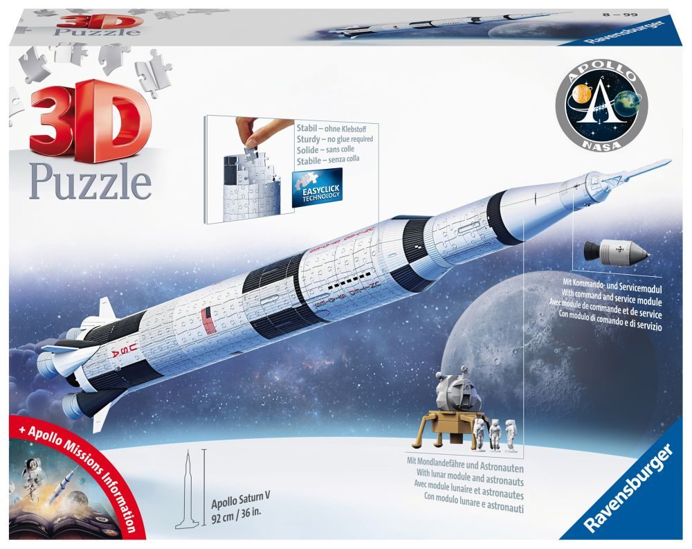 Ravensburger Vesmírná raketa Saturn V 432 dílků