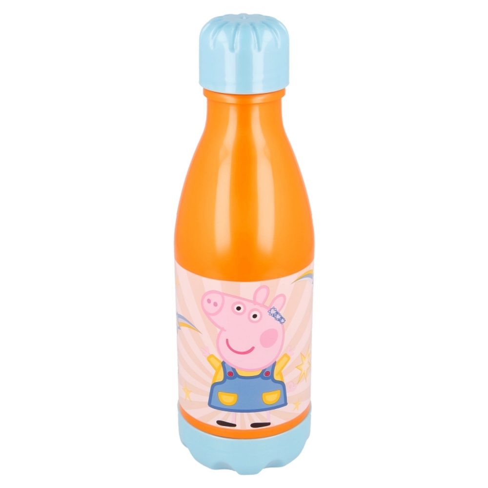 Popron.cz Dětská plastová láhev na pití Prasátko Pepa 560 ml - oranžová