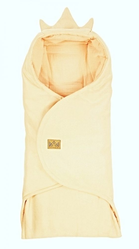 Little Elite Zavinovací deka s kapucí Little Elite, 100 x 115 cm, Kralovská koruna - pudrově růžová