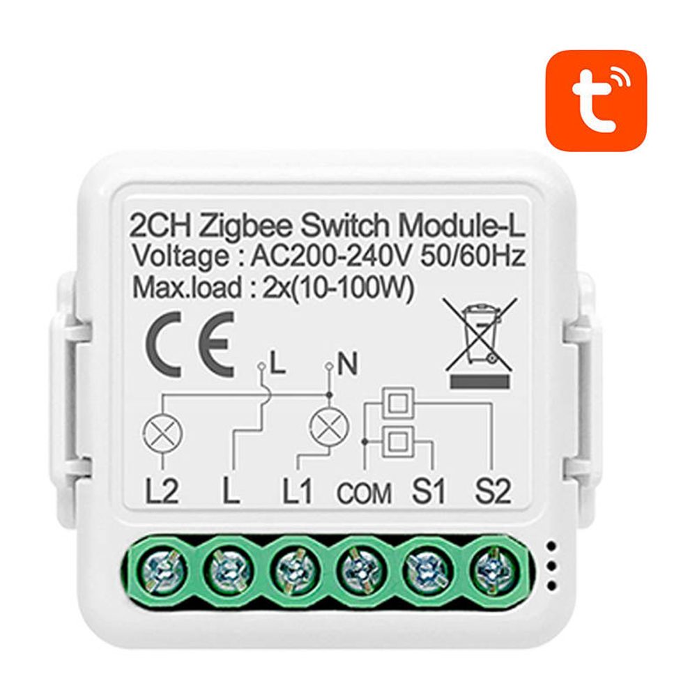 Avatto Chytrý spínací modul ZigBee Avatto N-LZWSM01-2 Neutrální TUYA