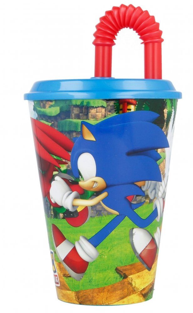 Popron.cz Kelímek plastový s brčkem 430ml - Sonic