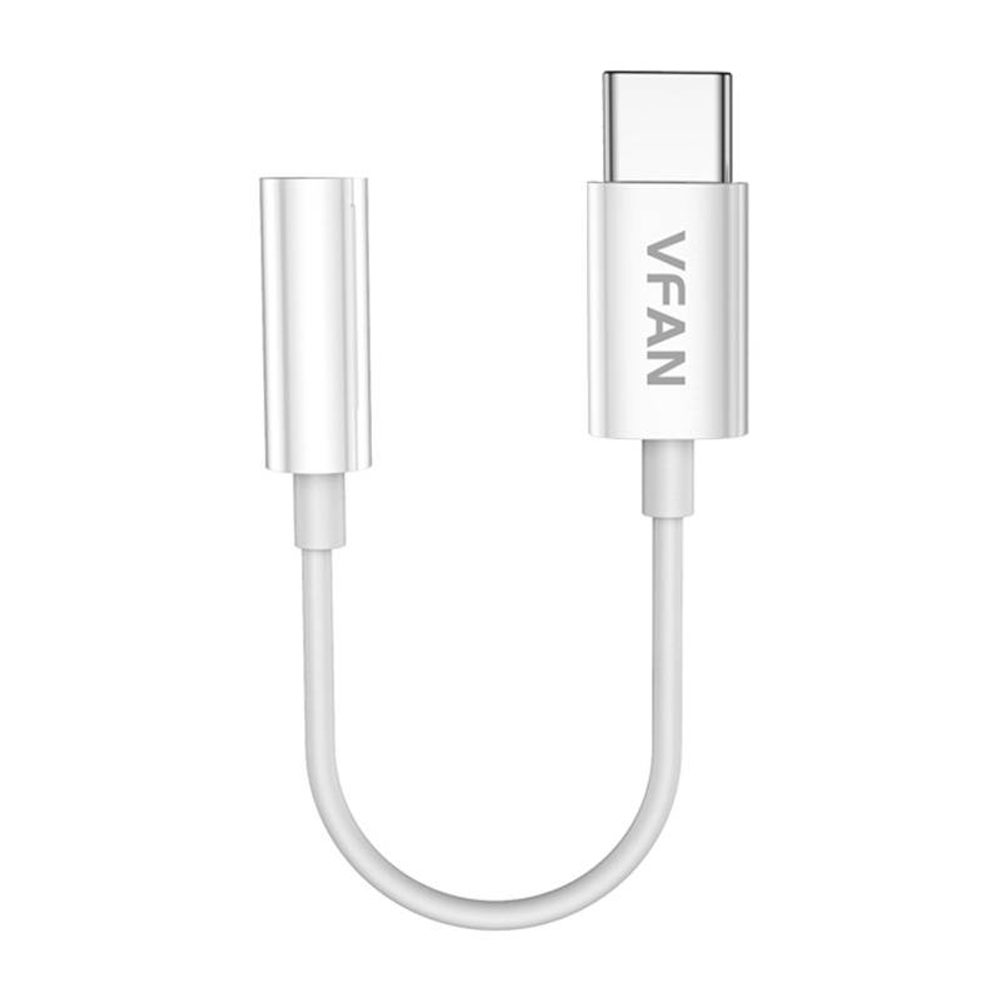 Vipfan Kabel Vipfan L08 USB-C na mini jack 3,5 mm AUX, 10 cm (bílý)