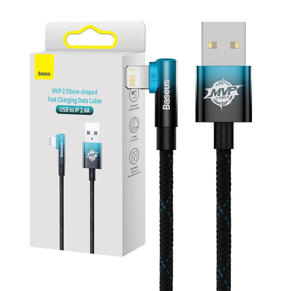 Baseus MVP 2 Lightning 1m 20W kabel - (černo-modrý)