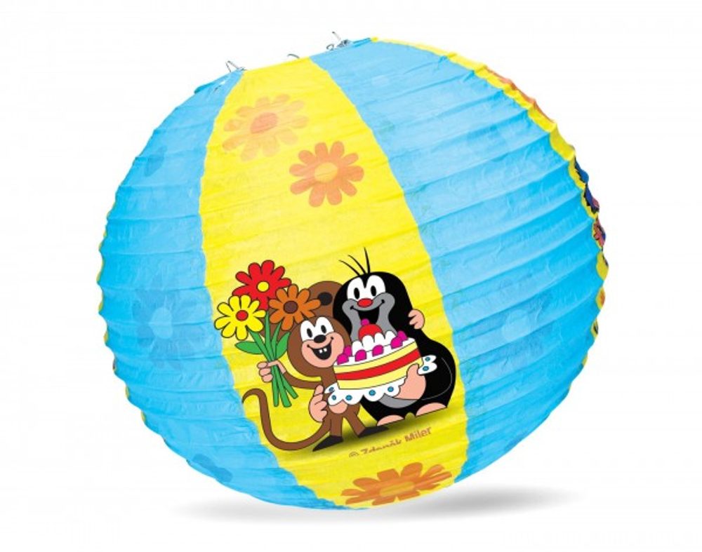 Wiky Lampion kulatý Krteček 30cm v sáčku karneval