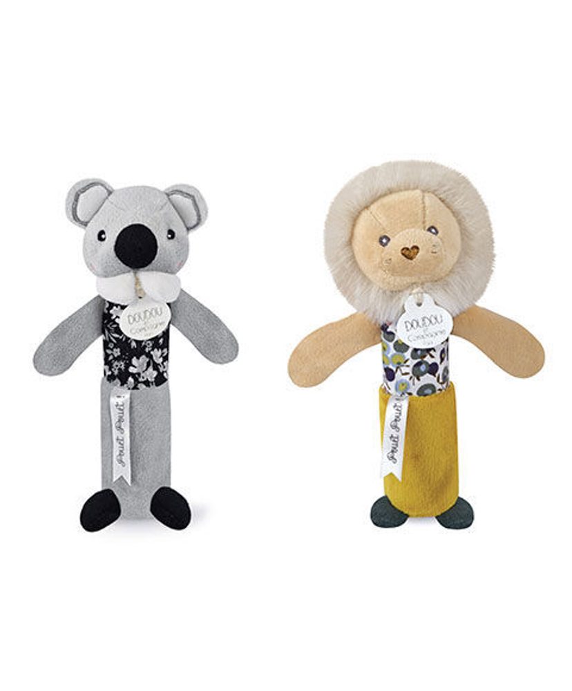 Doudou et Compagnie Paris Doudou Chrastítko pískací 17 cm 1 ks lev