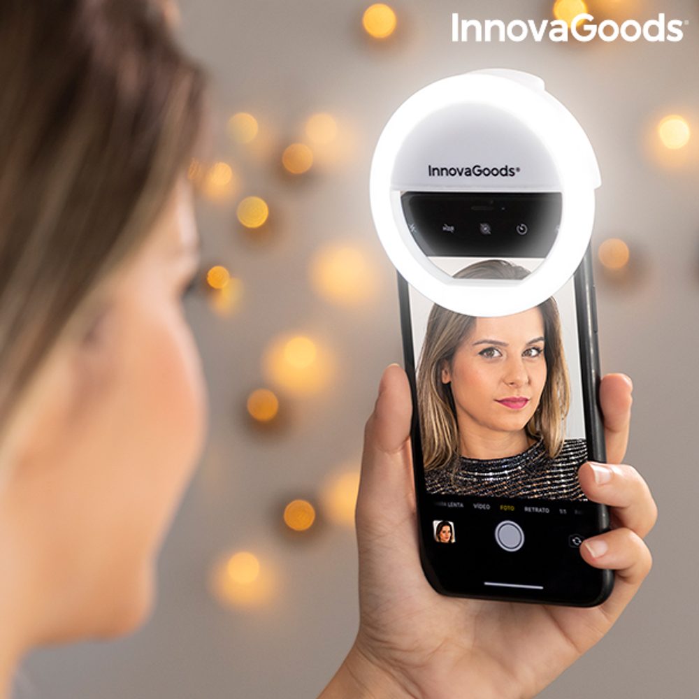 Popron.cz Světelný dobíjecí kroužek na selfie Instahoop InnovaGoods