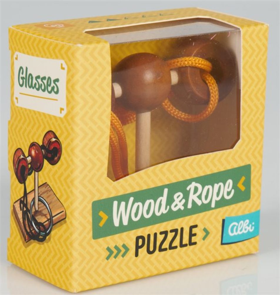 Albi Wood & Rope puzzle - Glasses
