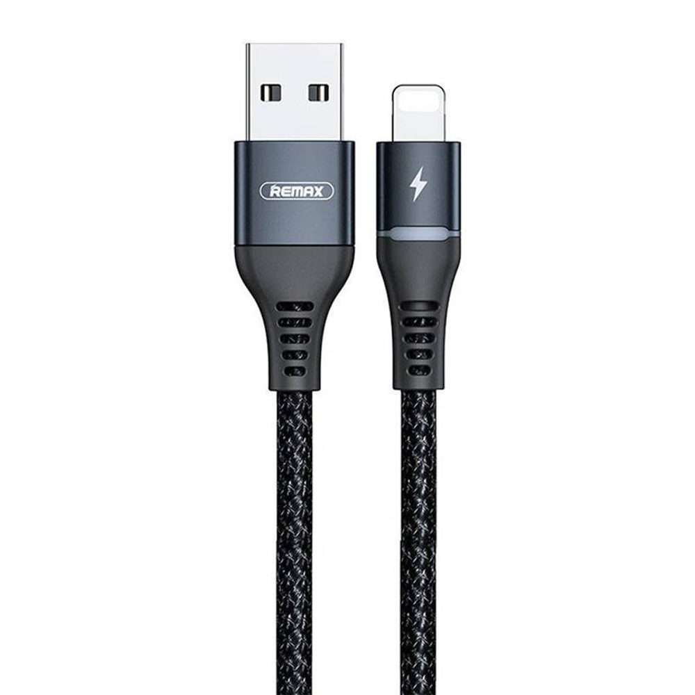 Remax Kabel USB Lightning Remax Colorful Light, 2,4 A, 1 m (černý)