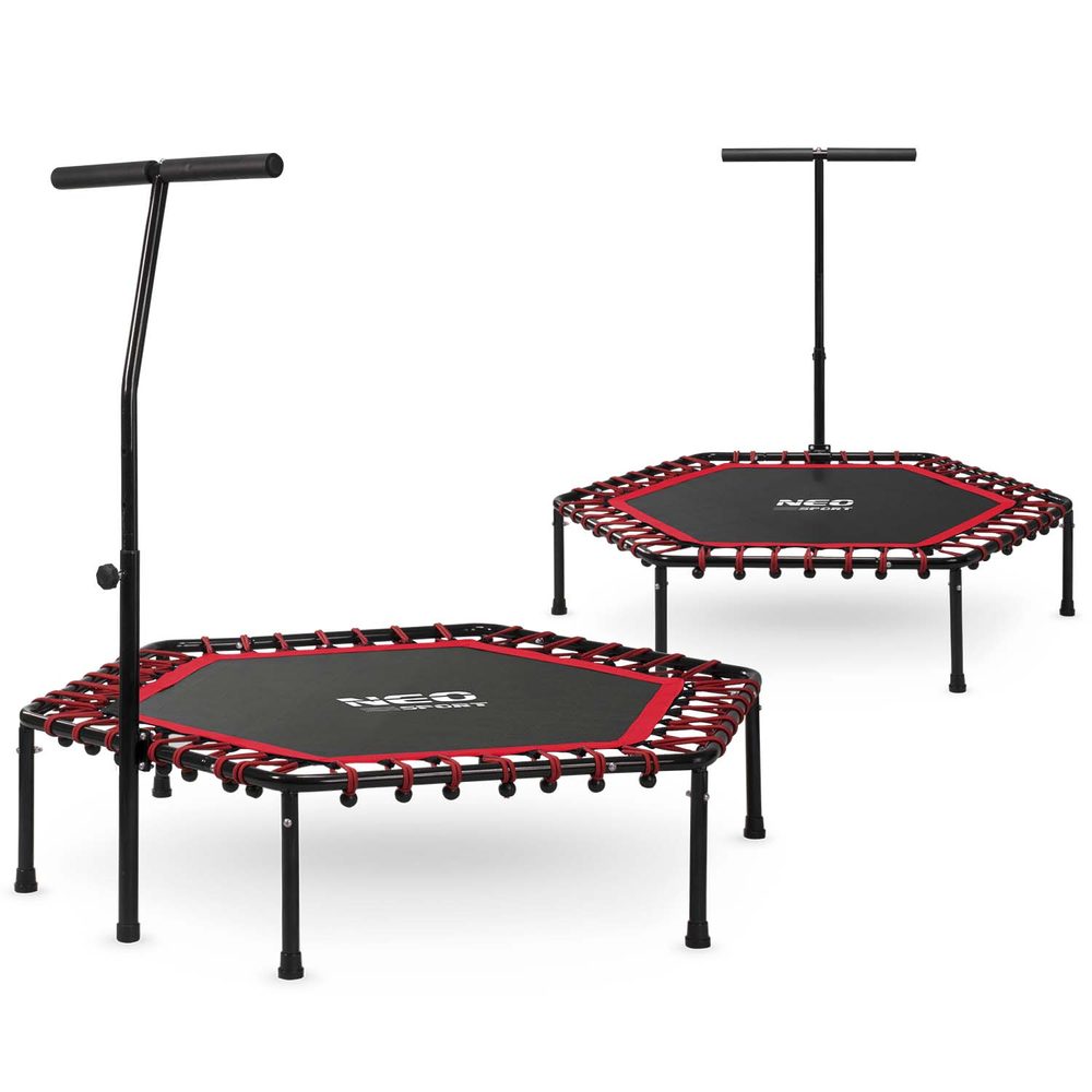 Neo-Sport Fitness trampolína s rukojetí 127 cm Neo-Sport - šestihranná červená