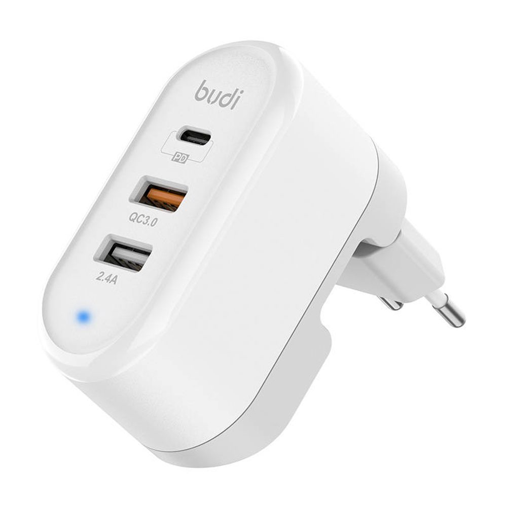 Budi Nabíječka Budi 5V2,4A PD TYPE C + USB 2,4A