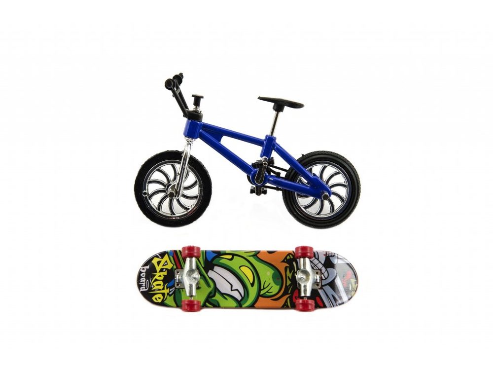 Teddies Skateboard prstový s kolem plast 10cm asst mix druhů na kartě