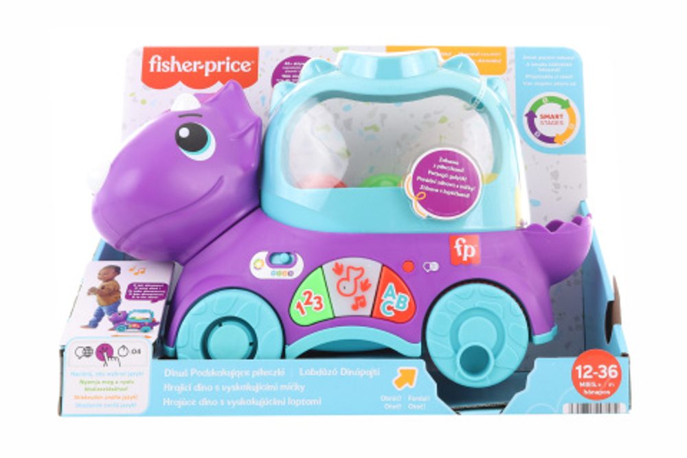 Popron.cz Fisher-price Hrající dino s vyskakujícími míčky HNR51