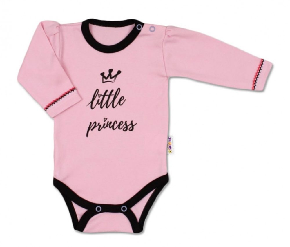 Baby Nellys Body dlouhý rukáv, vel. 62, růžové - Little Princess - 86 (12-18m)