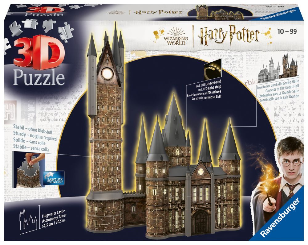 Ravensburger Harry Potter: Bradavický hrad - Astronomická věž (Noční edice) 540 dílků