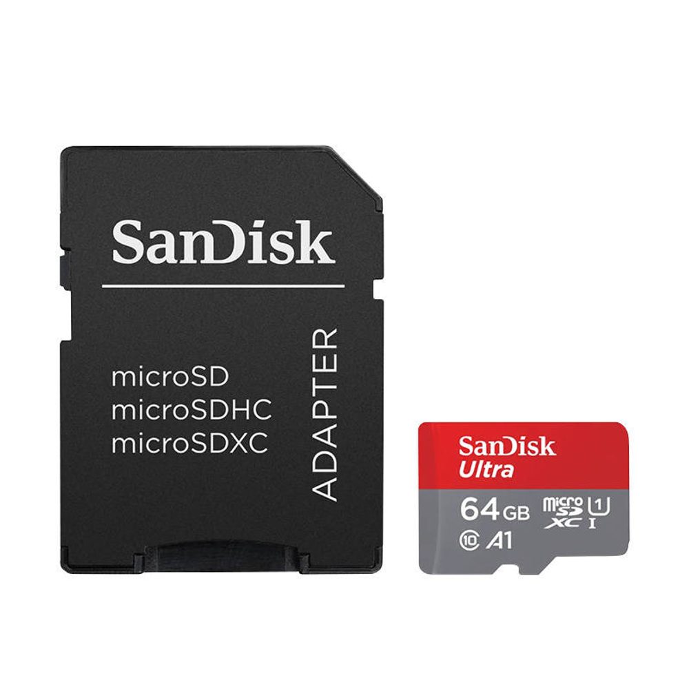 SanDisk Paměťová karta SanDisk ULTRA ANDROID microSDXC 64 GB 140MB/s A1 Cl.10 UHS-I + ADAPTÉR