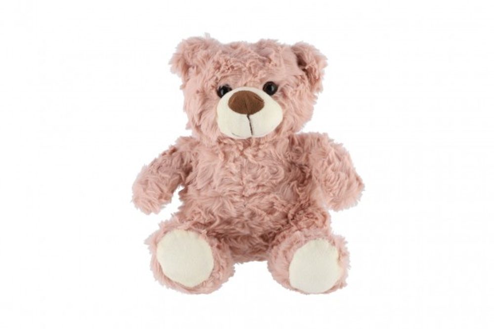 Teddies Medvěd/Medvídek sedící plyš 22cm růžový v sáčku 0+