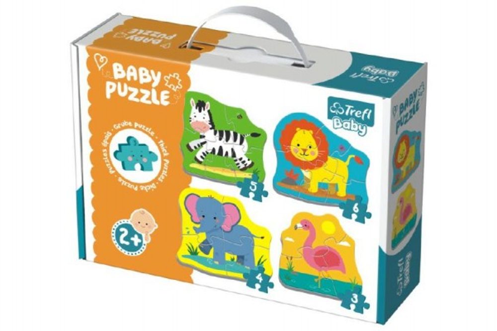 Trefl Puzzle baby Safari 4ks v krabici 27x19x6cm 2+