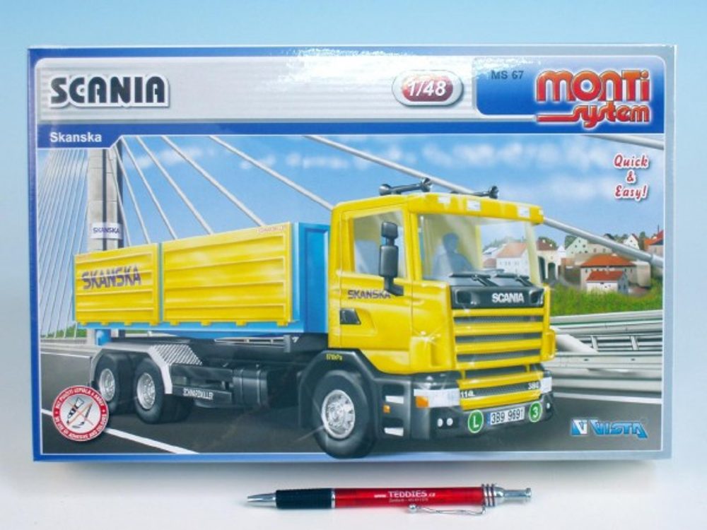 Vista Stavebnice Monti 67 Scania Skanska 1:48 v krabici 32x20,5x7,5cm