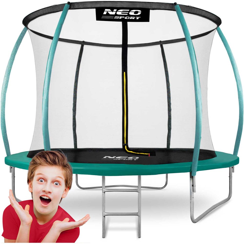 Neo-Sport Zahradní trampolína profilovaná 8 stop/252 cm s vnitřní síťovinou Neo-Sport