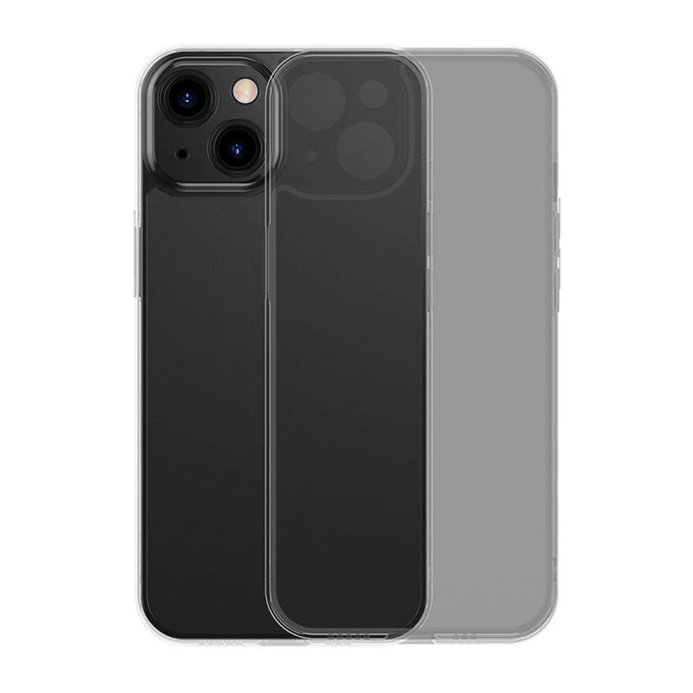 Baseus Frosted Glass Case pro iPhone 13 (černý) + tvrzené sklo