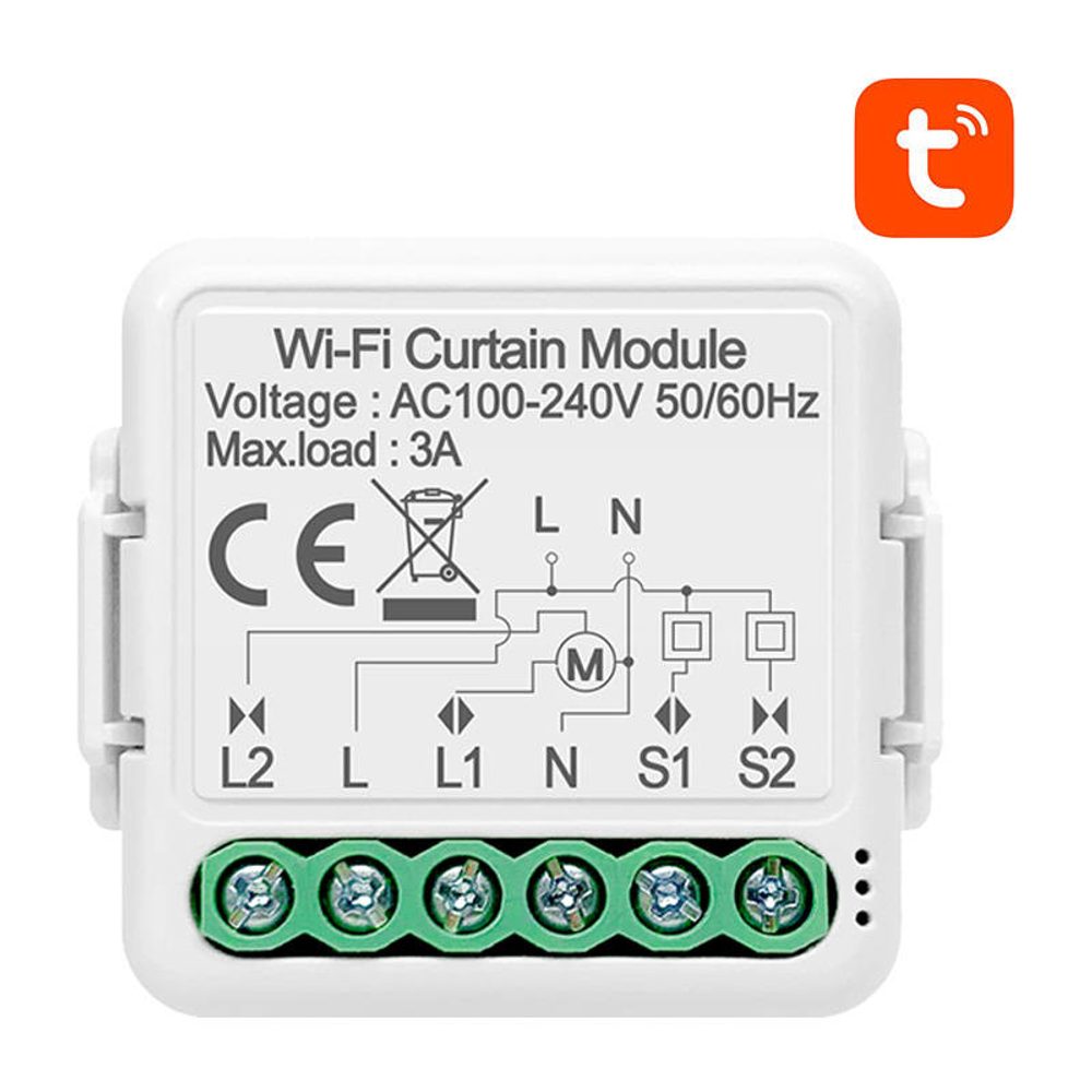 Avatto Modul inteligentního spínače záclon WiFi Avatto N-CSM01-1 TUYA