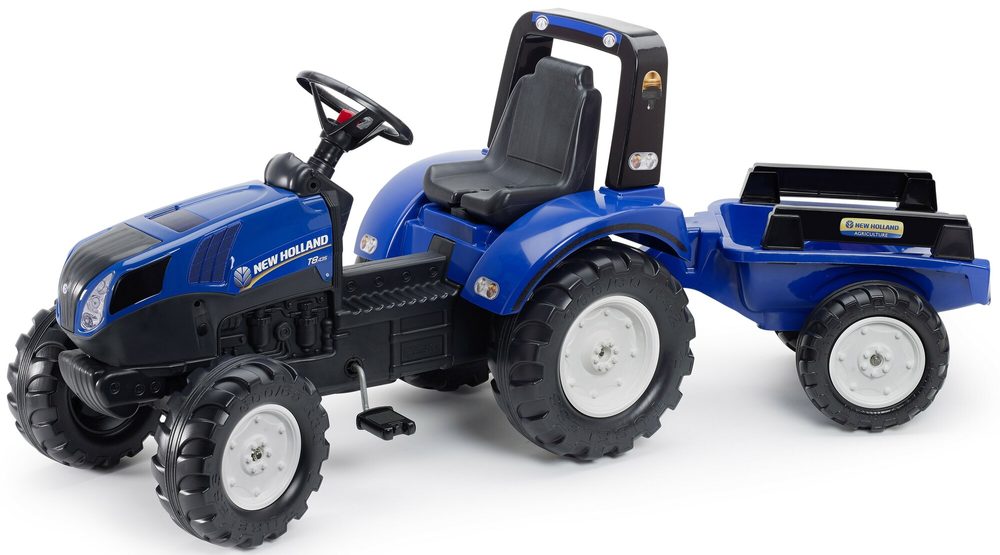 FALK Šlapací traktor 3090B - New Holland T8 s přívěsem