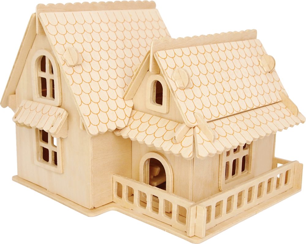 Woodcraft construction kit Woodcraft Dřevěné 3D puzzle Evropská vila A