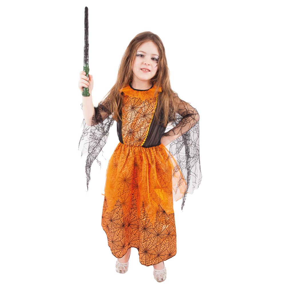RAPPA Dětský kostým čarodějnice/Halloween oranžový (M) e-obal